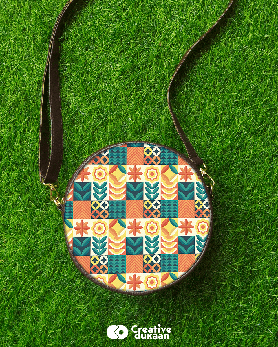 Summer Cool Colorful Round Sling Bag | Creative Dukaan