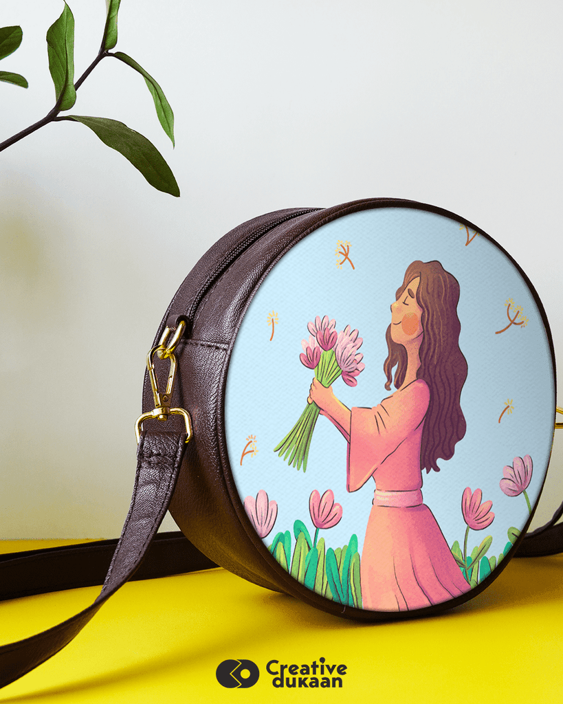 Summer Cool Colorful Round Sling Bag | Creative Dukaan